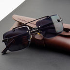 Woodline – Amber Brown – Rimless Sunglasses – S-851