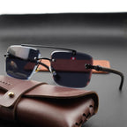 Woodline – Amber Brown – Rimless Sunglasses – S-851